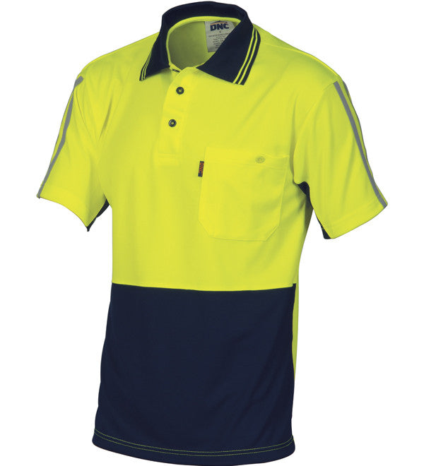 DNC HiVis Cool-Breathe Stripe S/S Polo