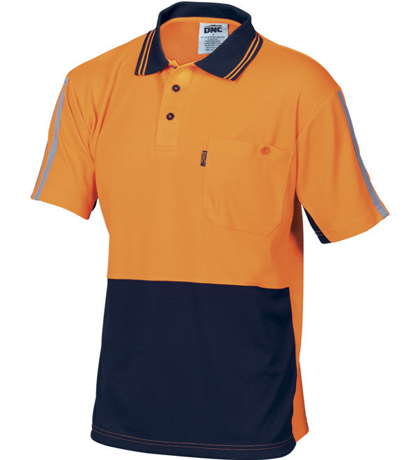DNC HiVis Cool-Breathe Stripe S/S Polo