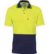 DNC Cotton Back HiVis Two Tone Short Sleeve Fluoro Polo