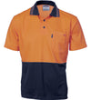 DNC Cotton Back HiVis Two Tone Short Sleeve Fluoro Polo