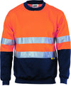 HiVis Two Tone Fleecy Sweat Shirt Crew Neck