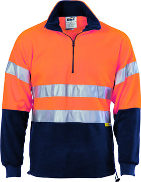 HiVis Two Tone 1/2 Zip Polar Fleece With Tape