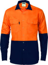 HiVis Two Tone Drill Shirt With Press Studs