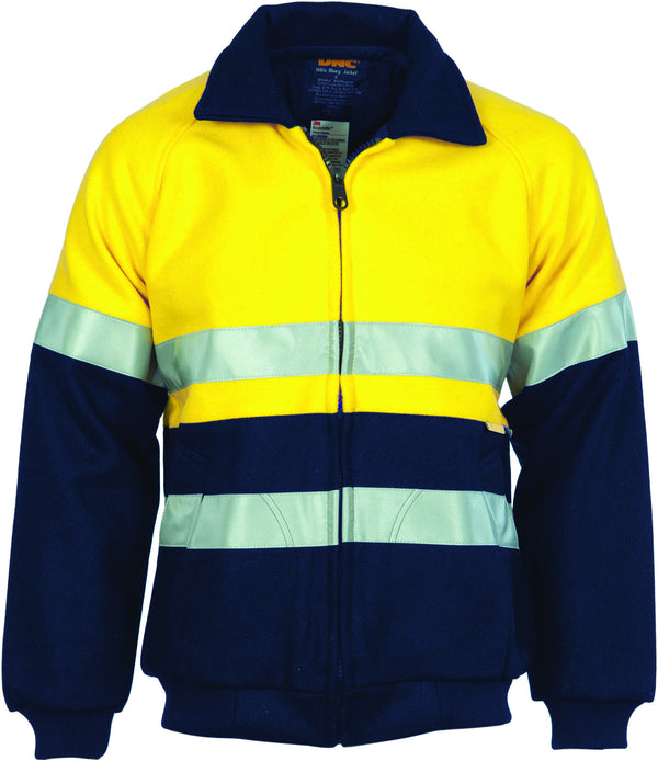 HiVis Two Tone Bluey Bomber Jacket With Reflective Tape