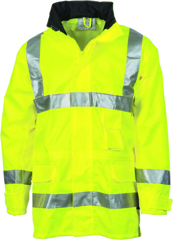 HiVis D/N Breathable Rain Jacket With Reflective Tape