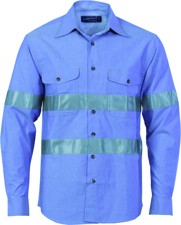 Cotton Chambray Long Sleeve With Generic Reflective Tape