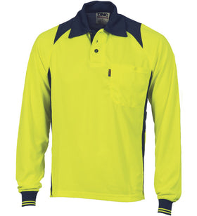 DNC Cool Breathe Action Long Sleeve Polo