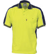DNC Poly/Cotton Contrast Panel Short Sleeve Polo