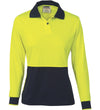 Ladies HiVis Two Tone Long Sleeve Polo Shirt