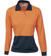 Ladies HiVis Two Tone Long Sleeve Polo Shirt