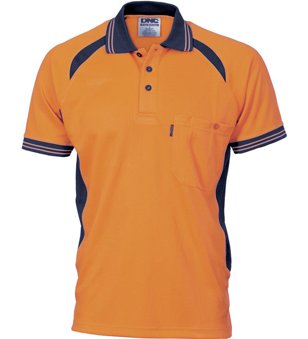 DNC Cool-Breeze Contrast Mesh S/S Polo - Mens & Ladies