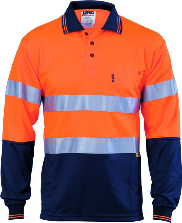 HIVIS D/N Cool Breathe Long Sleeve Polo