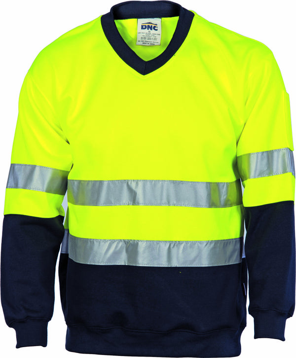 HiVis Two Tone Sweat Shirt V-Neck