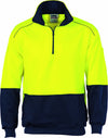HiVis Two Tone 1/2 Zip Reflective Piping Sweat Shirt