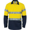 HiVis Cool-Breeze Close Front Long Sleeve Cotton Shirt with 3M R/Tape