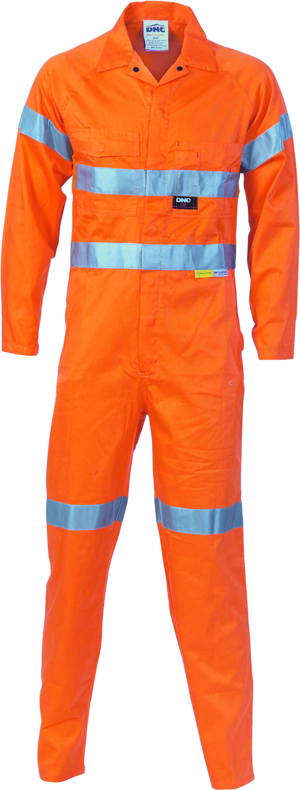 HiVis Cool-Breeze Orange Leightweight Cotton Coverall With 3M Reflective Tape