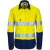 Ladies HiVis Two Tone Cool-Breeze Cotton Long Sleeve With Reflective Tape