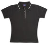 Ladies Double Stripe Trim Collar Polo