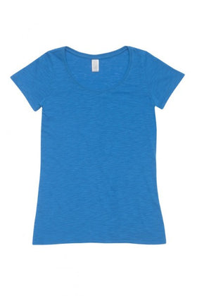 Ladies Raw Cotton Wave Crew Neck Shirt