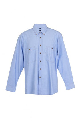 Mens Chambray Long Sleeve Shirt
