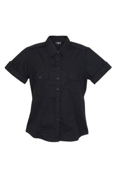 Ladies Short Sleeve Military Shirt