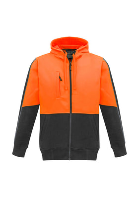 Unisex Hi Vis Zip Hoodie