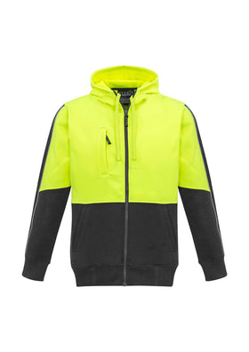 Unisex Hi Vis Zip Hoodie