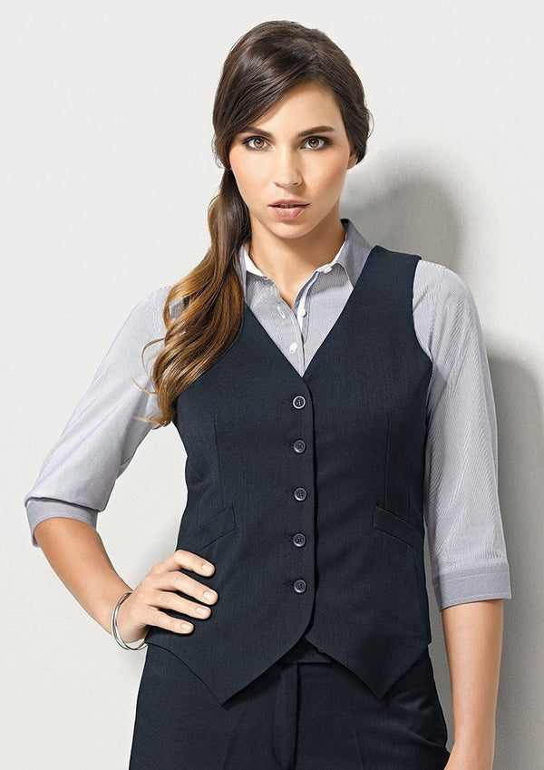Ladies Peaked Knitted Back Cool Stretch Vest