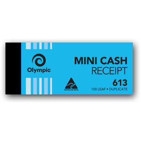 OLYMPIC 613 CARBON BOOK DUPLICATE 50X125MM CASH RECEIPT 100 LEAF