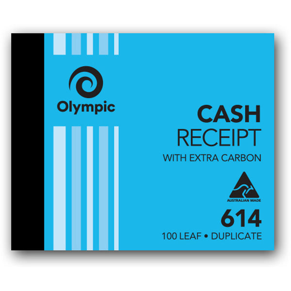 OLYMPIC 614 CARBON BOOK DUPLICATE 100X125MM CASH RECEIPT 100 LEAF