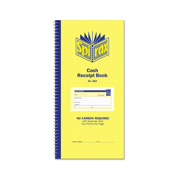 SPIRAX 553 CASH RECEIPT BOOK 279X144MM