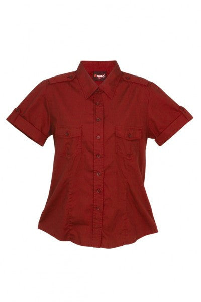 Ladies Short Sleeve Military Shirt
