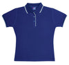 Ladies Double Stripe Trim Collar Polo