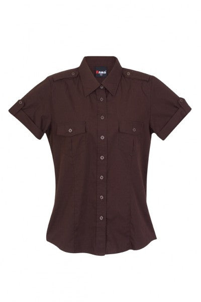 Ladies Short Sleeve Military Shirt