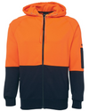 Hi Vis Full Zip Fleecy Hoodie