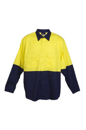 Mens Long Sleeve Combed Cotton Drill Shirt