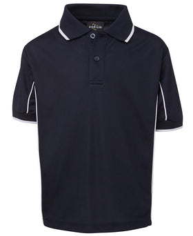 Kids Short Sleeve Piping Polo