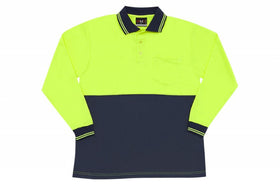 Mens HiVis Long Sleeve Polo