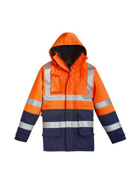 Mens Orange Flame Arc Rated Anti-Static Waterproof Jacket