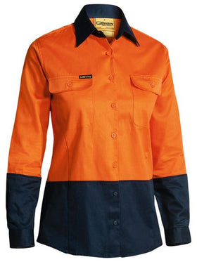 Womens Hi Vis Drill Long Sleeve