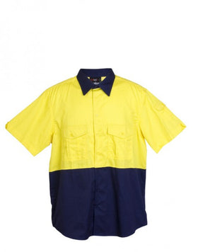 Mens Short Sleeve Combed Cotton Drill Shirt