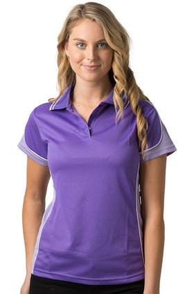 Ladies Coloured Cooldry Panel Polo