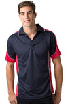 Mens Navy Cooldry Panel Polo