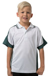 Kids White Cooldry Panel Polo