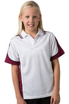 Kids White Cooldry Panel Polo