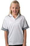 Kids White Cooldry Panel Polo