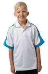 Kids White Cooldry Panel Polo