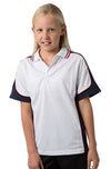 Kids White Cooldry Panel Polo
