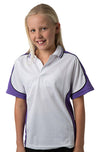 Kids White Cooldry Panel Polo