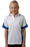 Kids White Cooldry Panel Polo